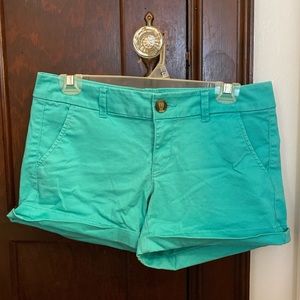 American Eagle Stretch Shorts in Aqua Green